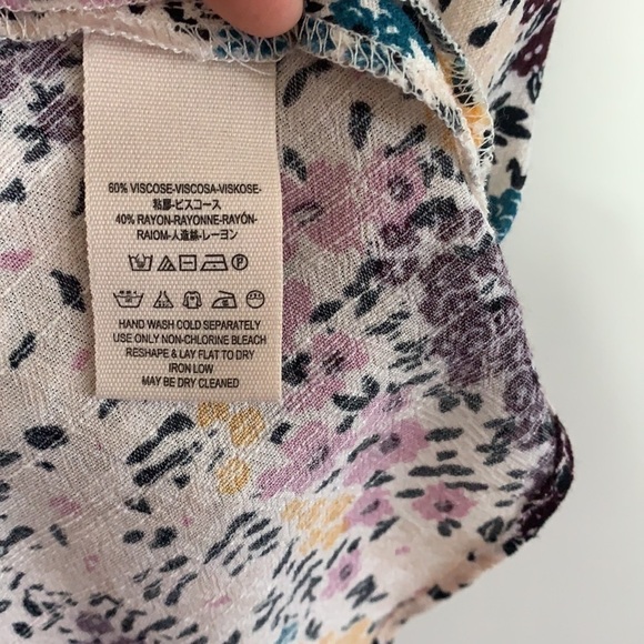 - NWT Free People Cream Miss Right Floral Print Mini Dress - Picture 13 of 15